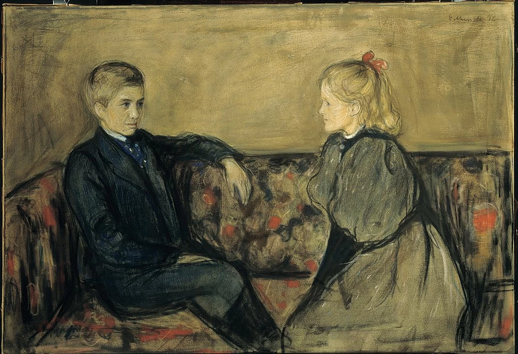 Oscar Heiberg (1882 - 1938) e sua sorella Ingeborg Heiberg (1884, 1974), figli di Ragnhild e Axel Heiberg (1848, 1932), 185
